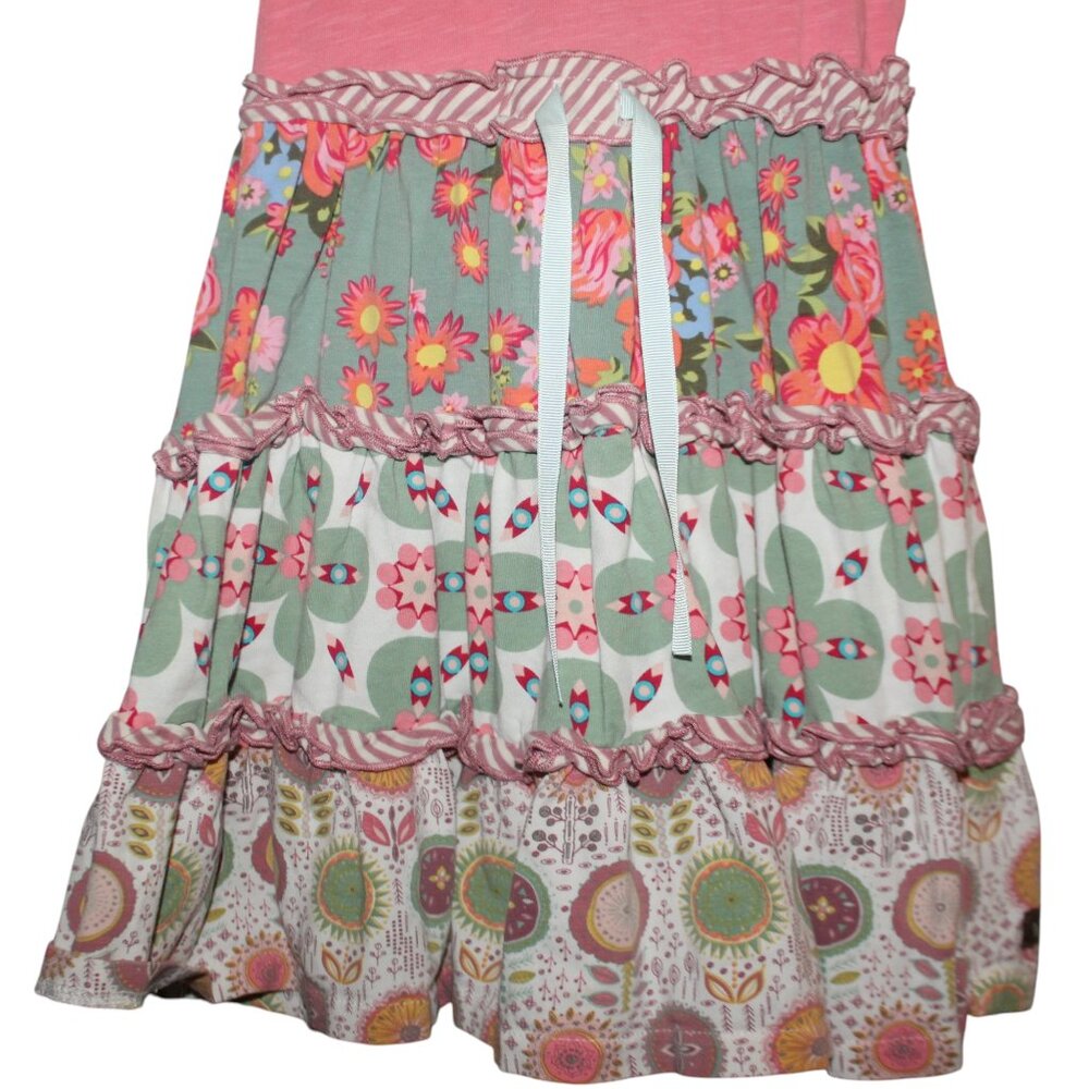 MATILDA JANE Sz 4 On the Cape Dress Pink Ruffles Summer Sundress Girls Patchwork - Picture 5 of 9